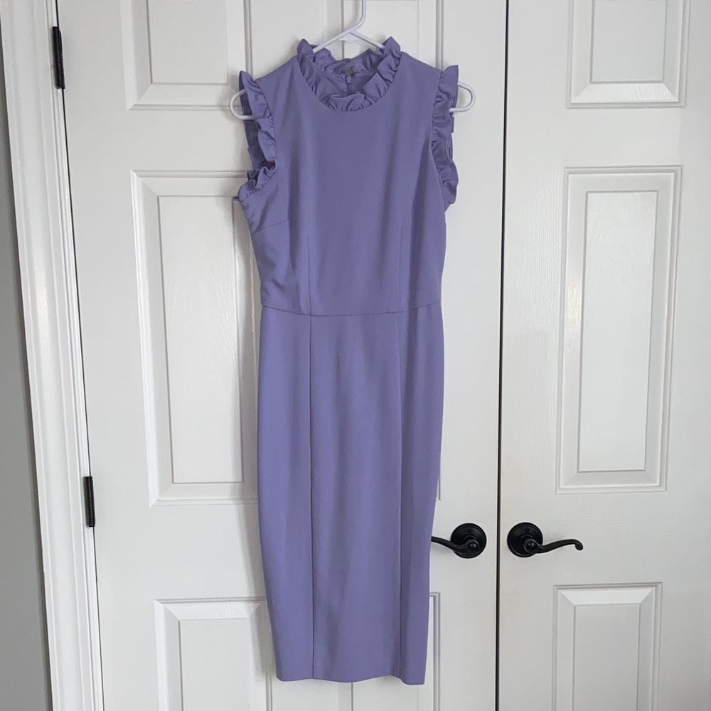 MAGGY LONDON Elegant Lavender Sleeveless Dress - Size 4